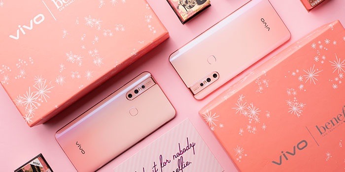 Blooming selfies: vivo pairs limited-edition V15 Blossom Pink with Benefit Cosmetics