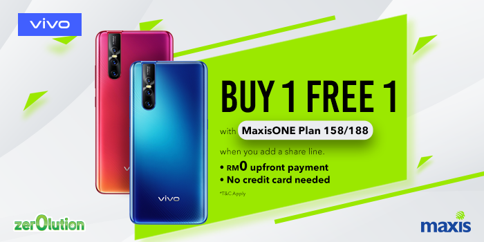 Purchase vivo V15Pro With MaxisONE Zerolution Plan And Get Another V15Pro Absolutely Free