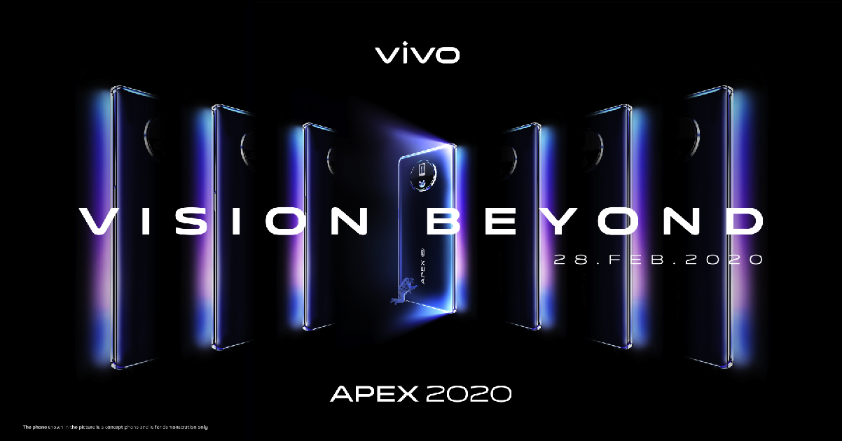 هاتف vivo APEX 2020 يكشف عن رؤية مستقبلية أبعد من الخيال<br>تصميم انسيابي مدمج وشاشة بلا حواف لإتاحة تجربة بصرية استثنائية، مع مزايا تصوير مبتكرة تصل بمستقبل الهواتف الذكية لآفاق أبعد