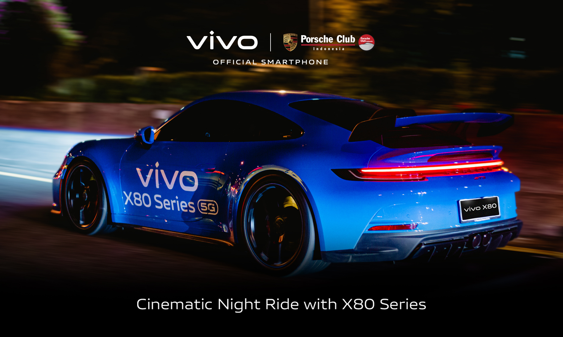 Cinematic Night Ride with vivo X80 Series, vivo and Porsche Club Indonesia Collaboration