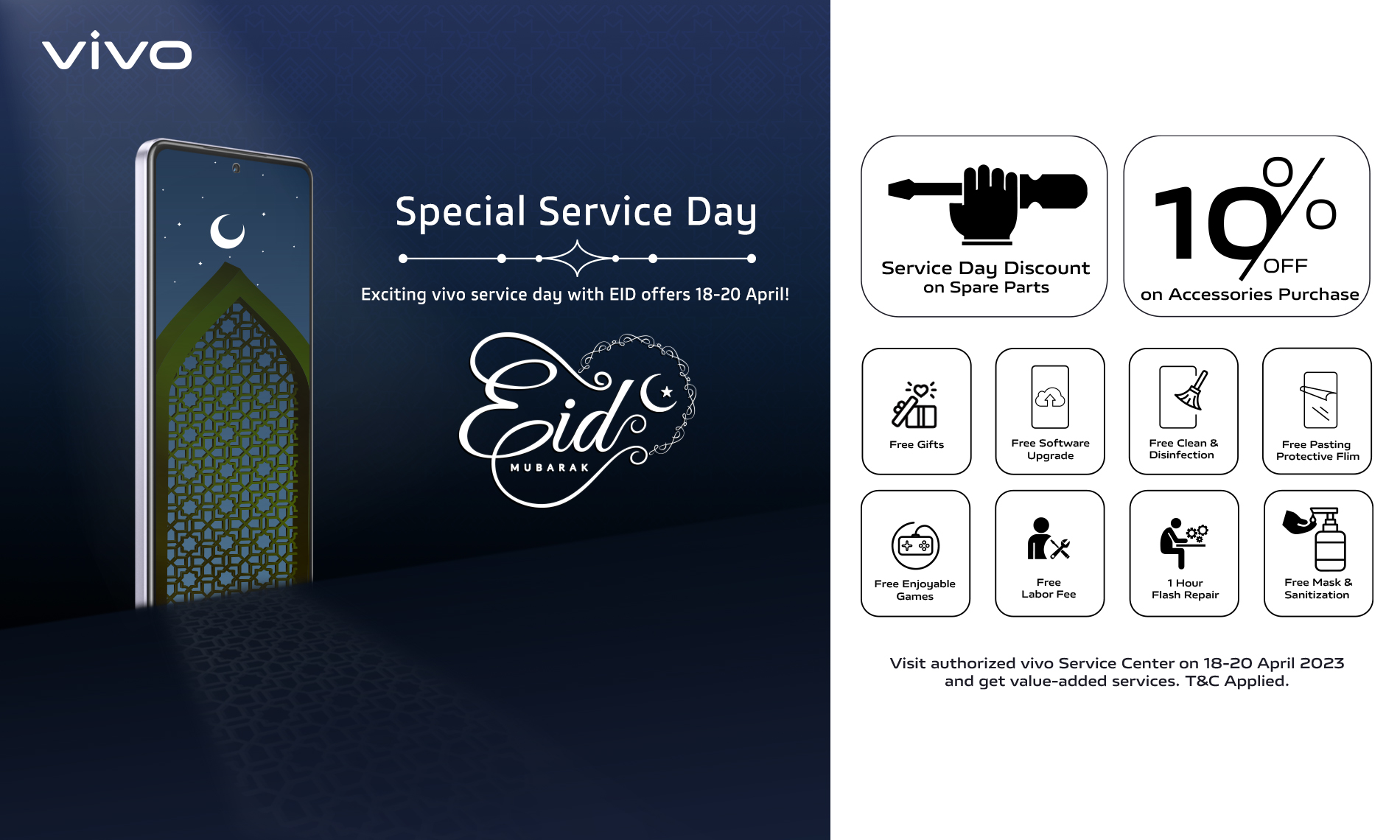 Exciting vivo SERVICE DAY WITH EID Offers!