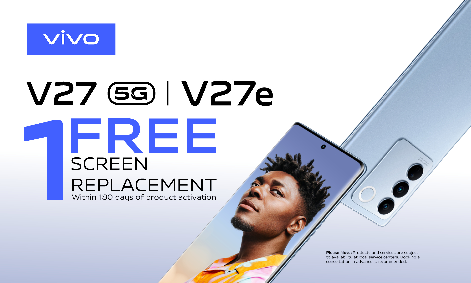 1 Free Screen Replacement for V27 series product
