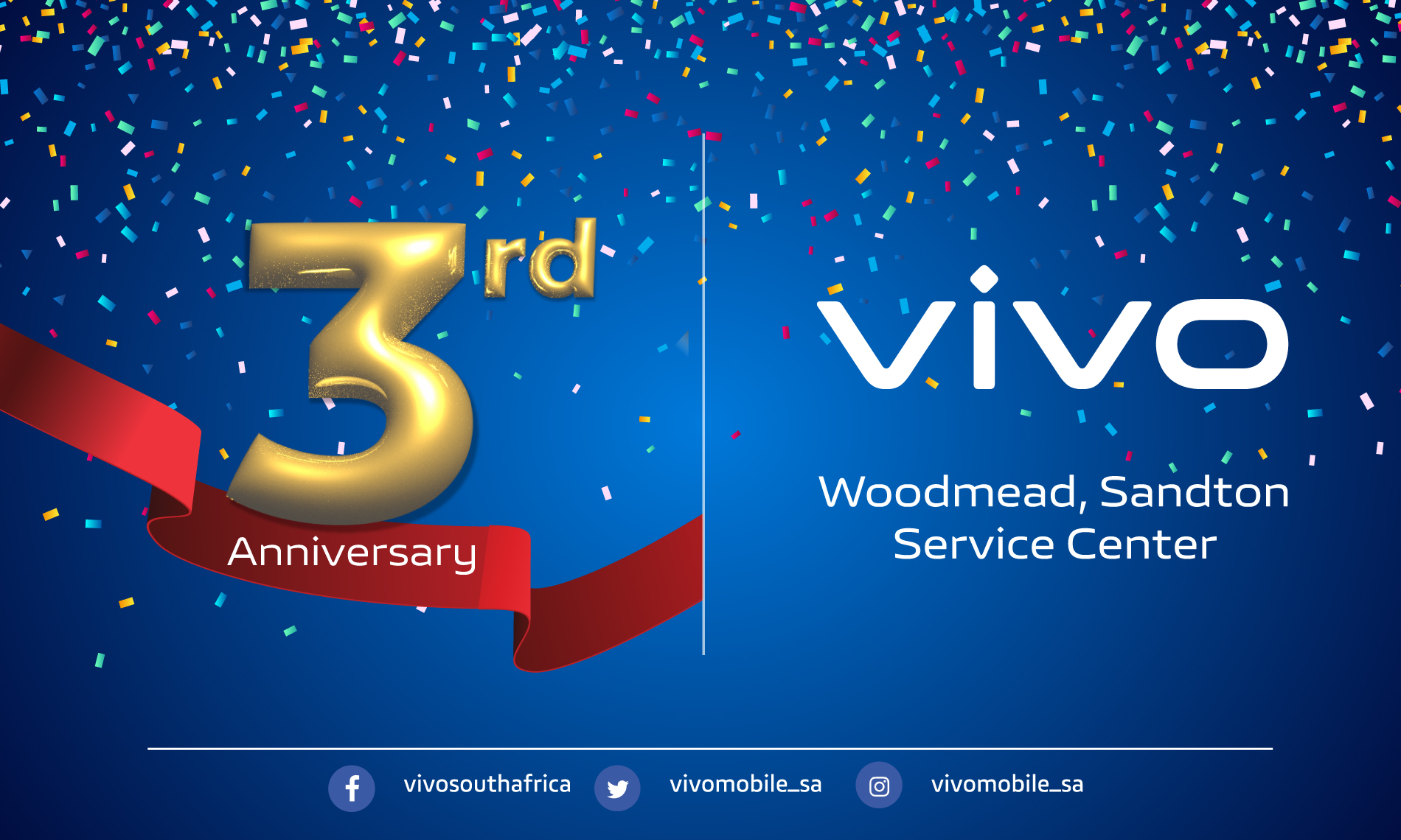 Woodmead, Sandton official vivo service center is turning 3.
