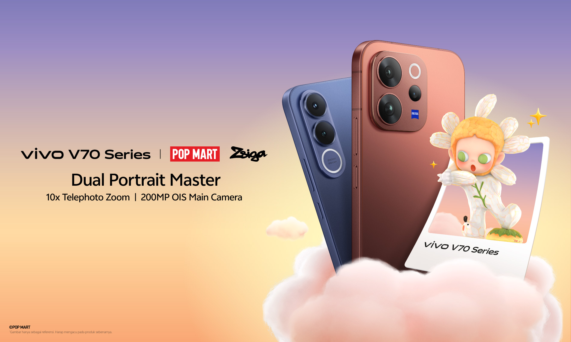 vivo Konfirmasi Kehadiran V70 Series di Indonesia, Siap Buka Era Baru "Dual Portrait Master" dan Hadirkan Kolaborasi Eksklusif Perdana V Series dengan POP MART Zsiga
