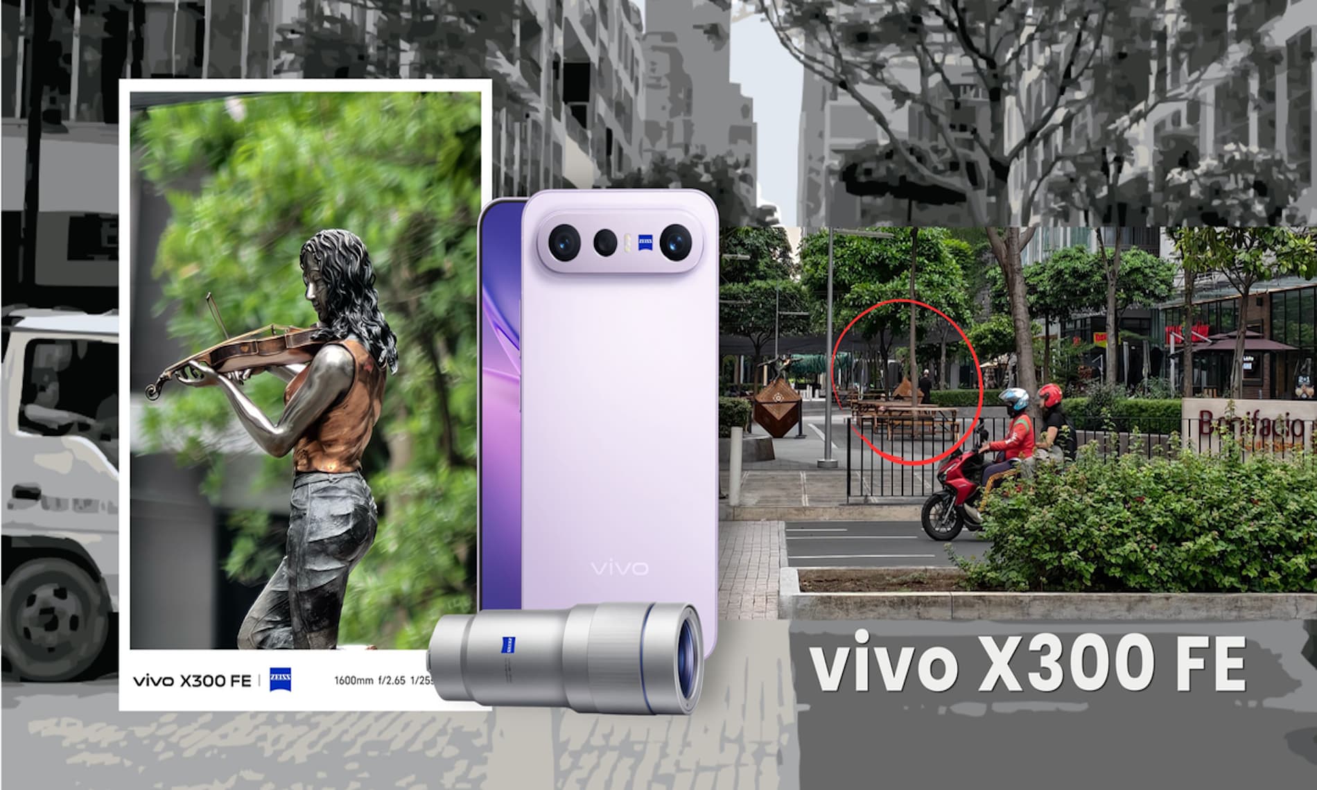 Here's what 1600mm zoom looks like on the vivo X300 FE