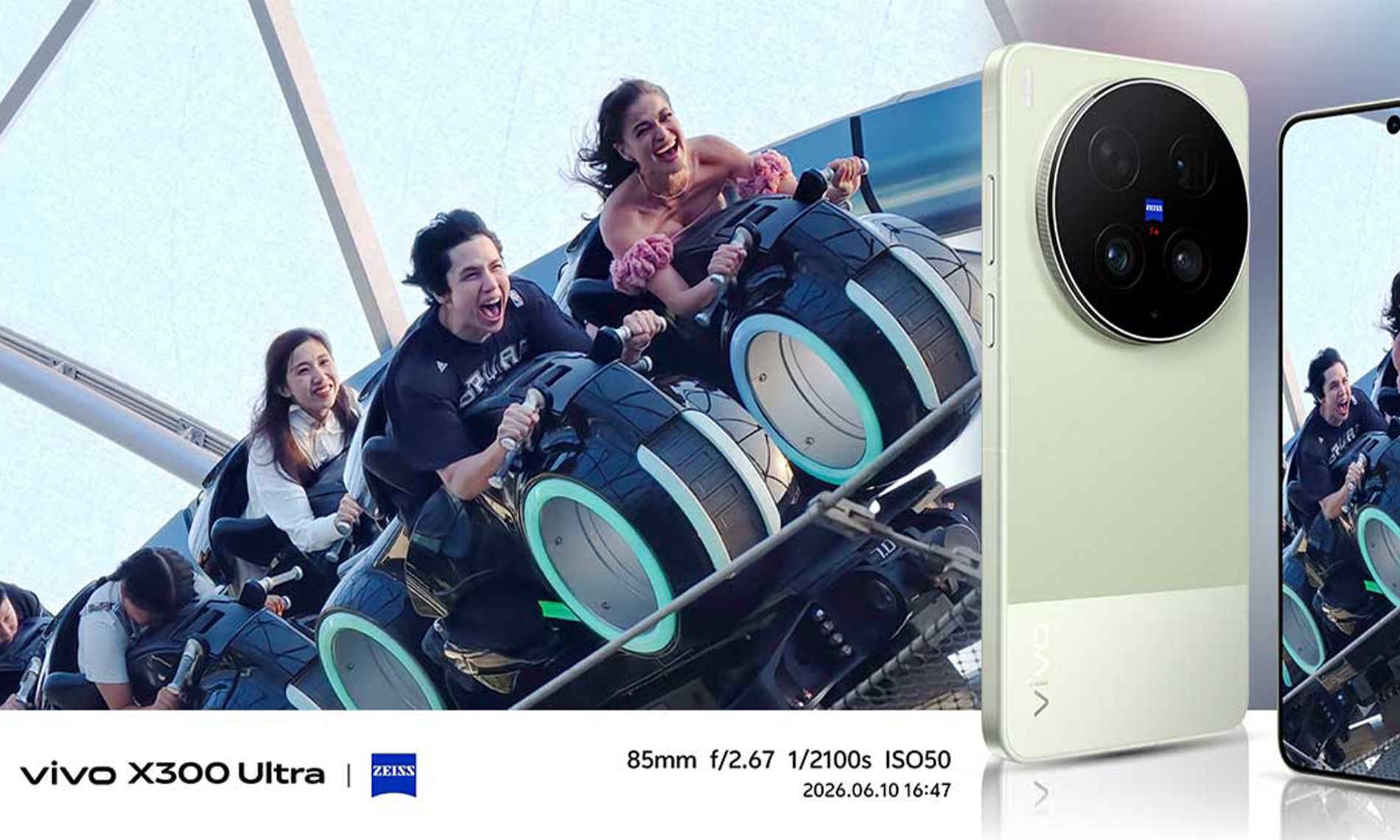 Anne Curtis, BJ Pascual ride rollercoaster shot on vivo X300 Ultra