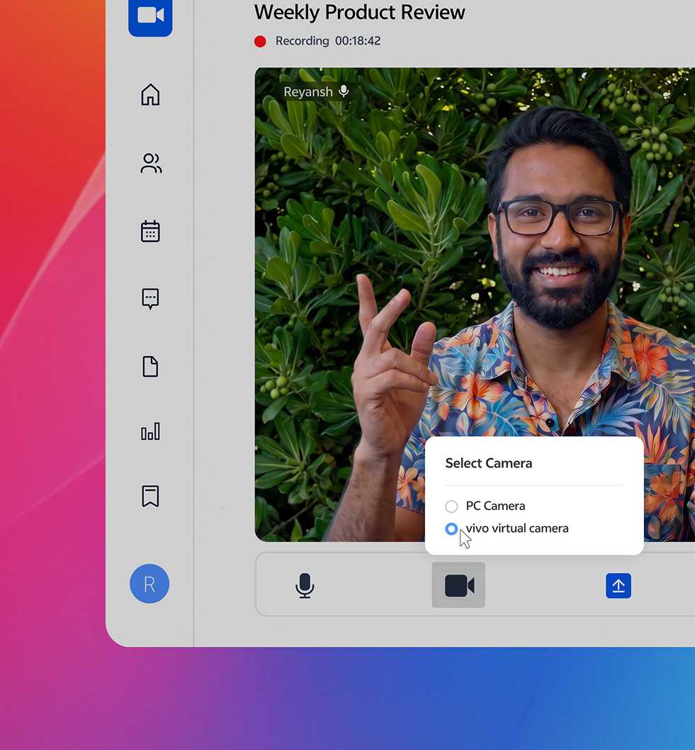 vivo OriginOS 7 with vivo Office Kit camera sharing