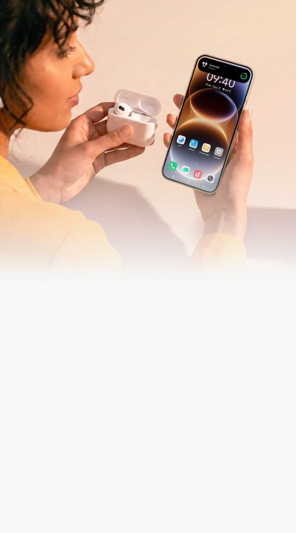 iQOO OriginOS 7 with AirPods connectivity