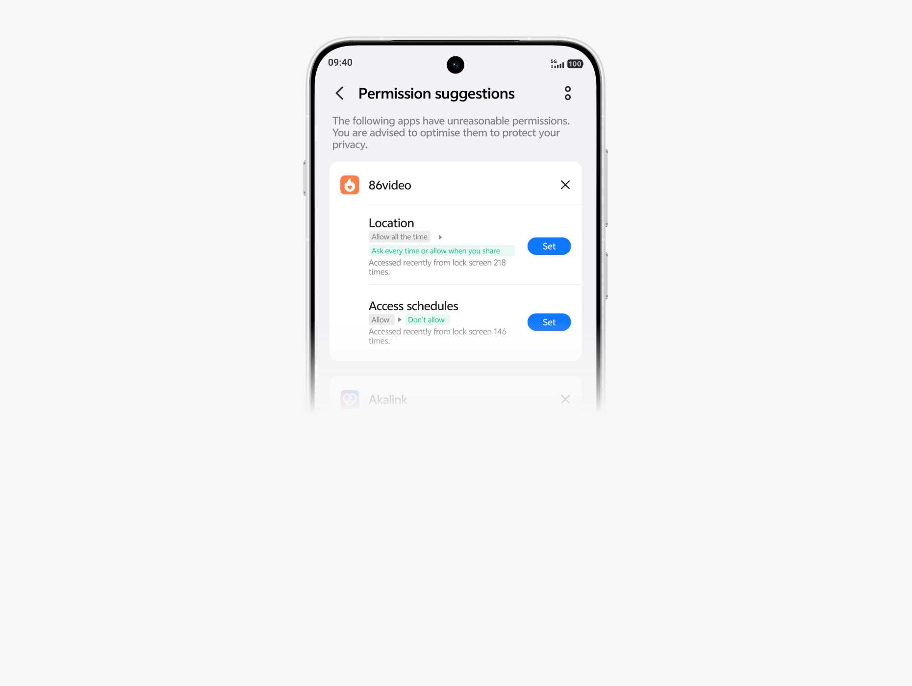 vivo OriginOS 7 with Permission suggestions