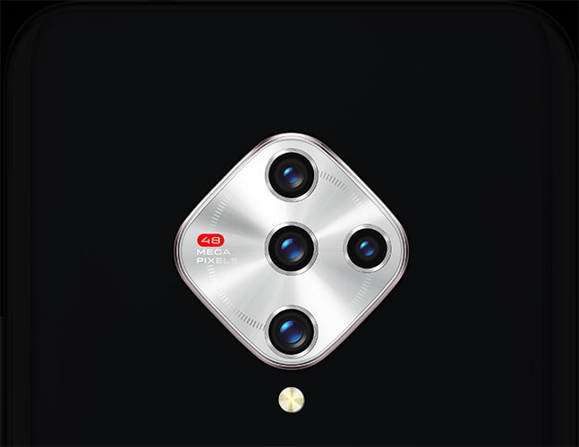 Cụm 4 camera sau trên điện thoại Vivo X50e 5G