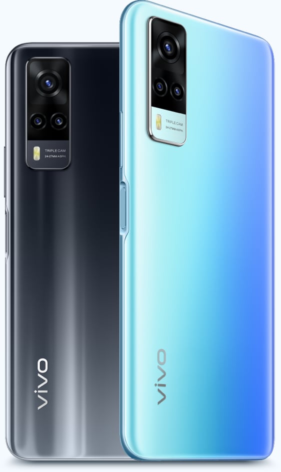 Vivo Y31 2021 có 2 màu xanh và đen