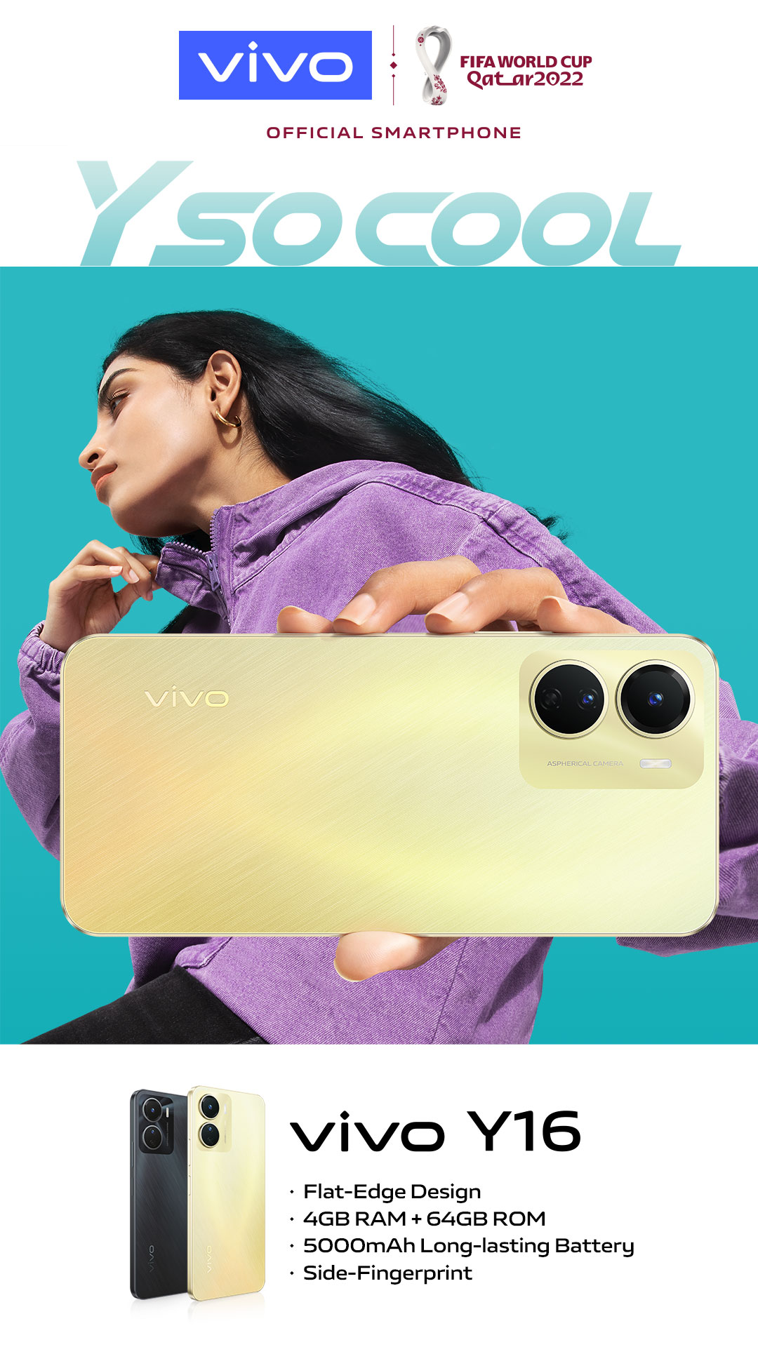 vivo Y16 - Trendy Design with Large Battery | vivo South Africa