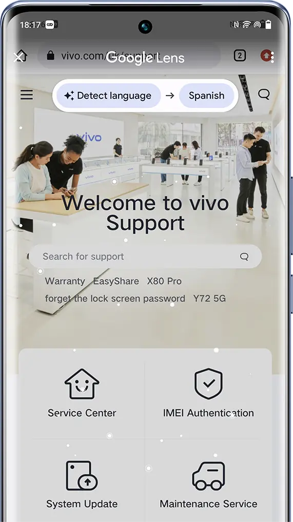 vivo v29, one-tap translation, TH