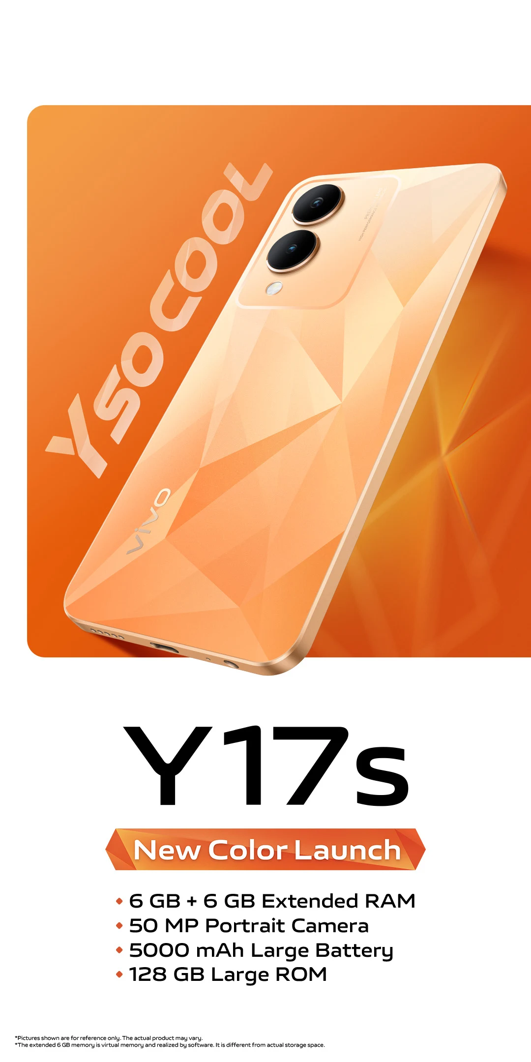 vivo Y17s - The Best Selfie Smartphone with Trendy Design & Large Memories