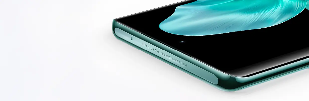 vivo V30 in color lush green with 3D curved screen