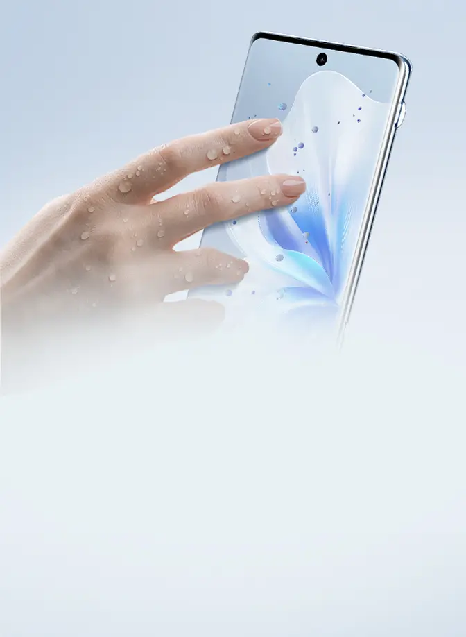 vivo V30 在手沾濕的情況下進行觸控,依然可精準操作