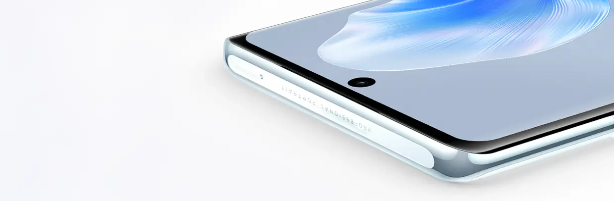 vivo V30 綻放白，採用一體式雲階設計
