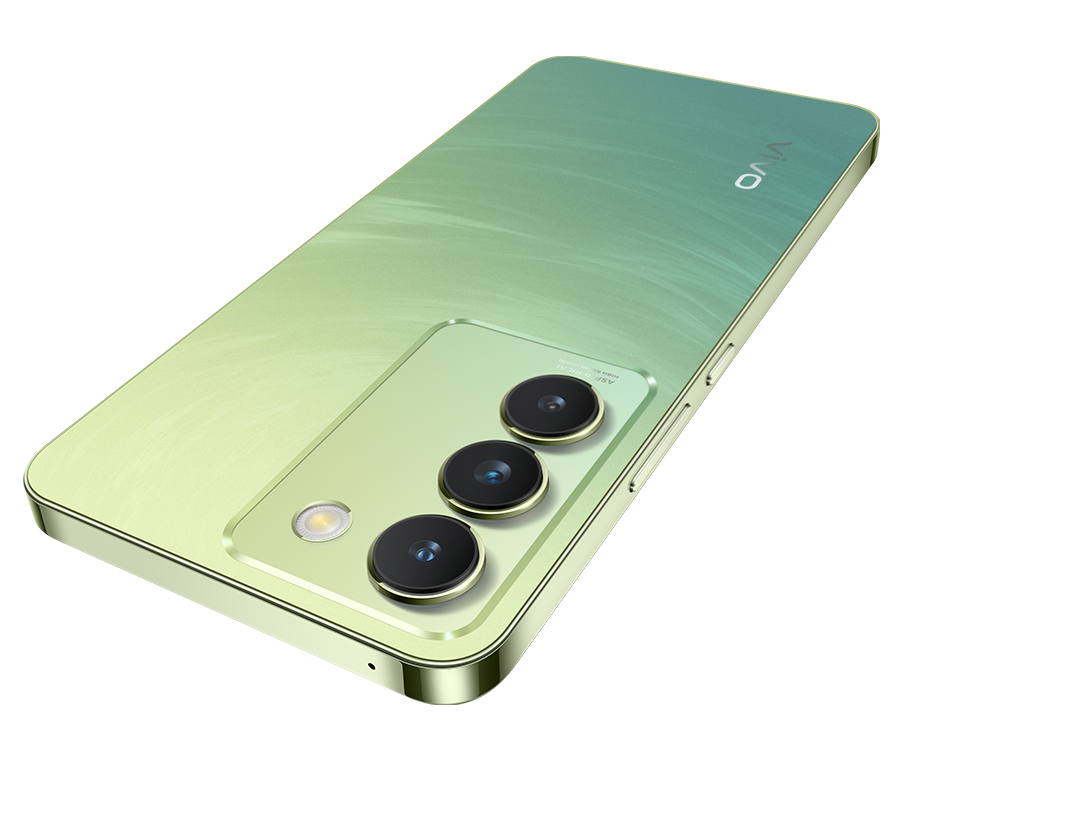 vivo Y100 4G in breeze green with color changing design