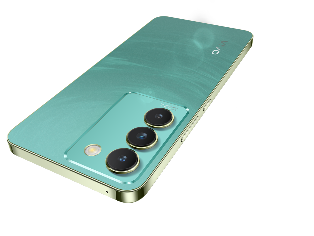 vivo Y100 4G in breeze green with color changing design