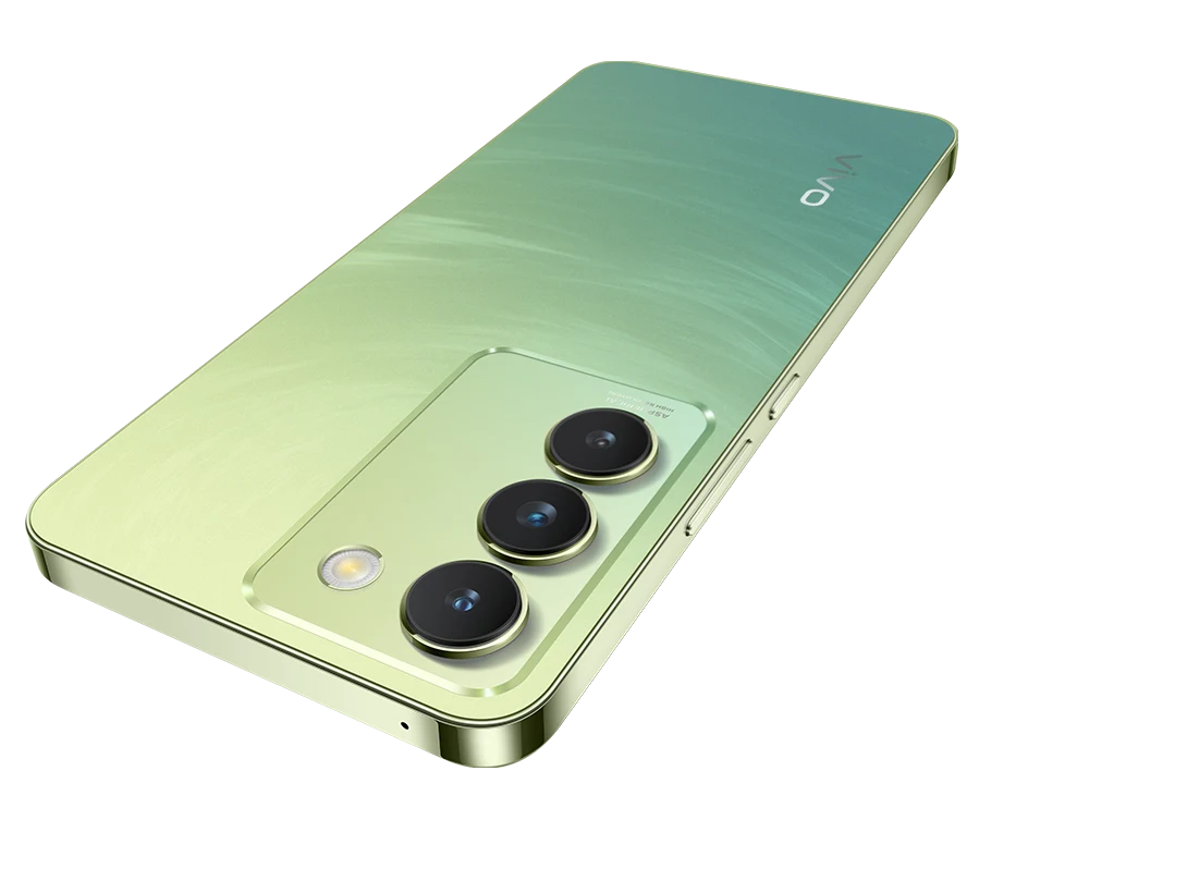 vivo Y100 4G in breeze green with color changing design
