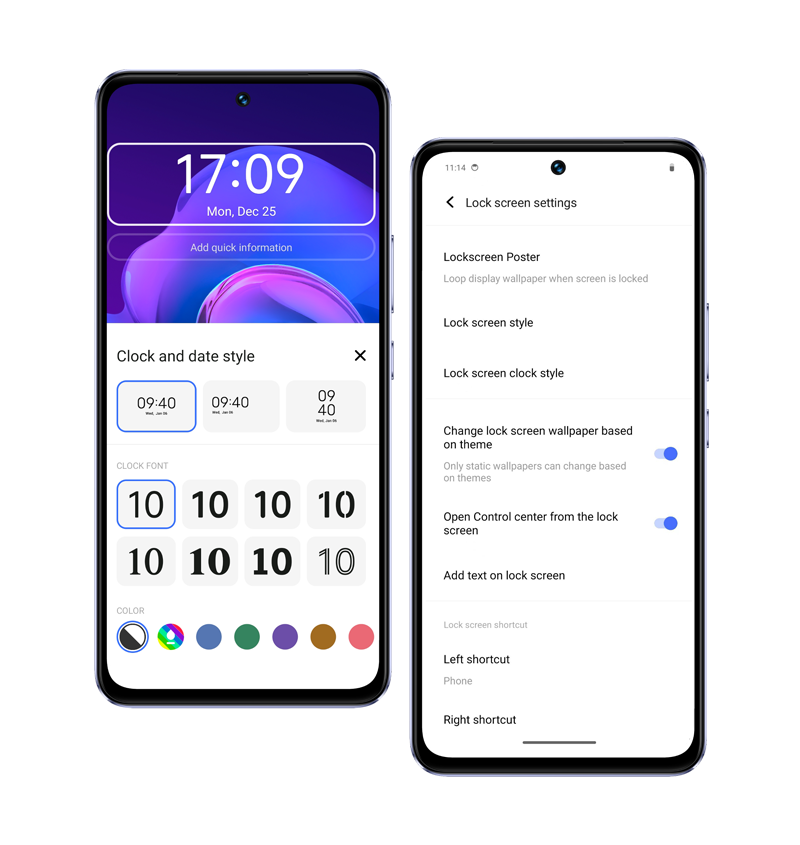 vivo Y100 4G с функцией стилей часов на экране блокировки