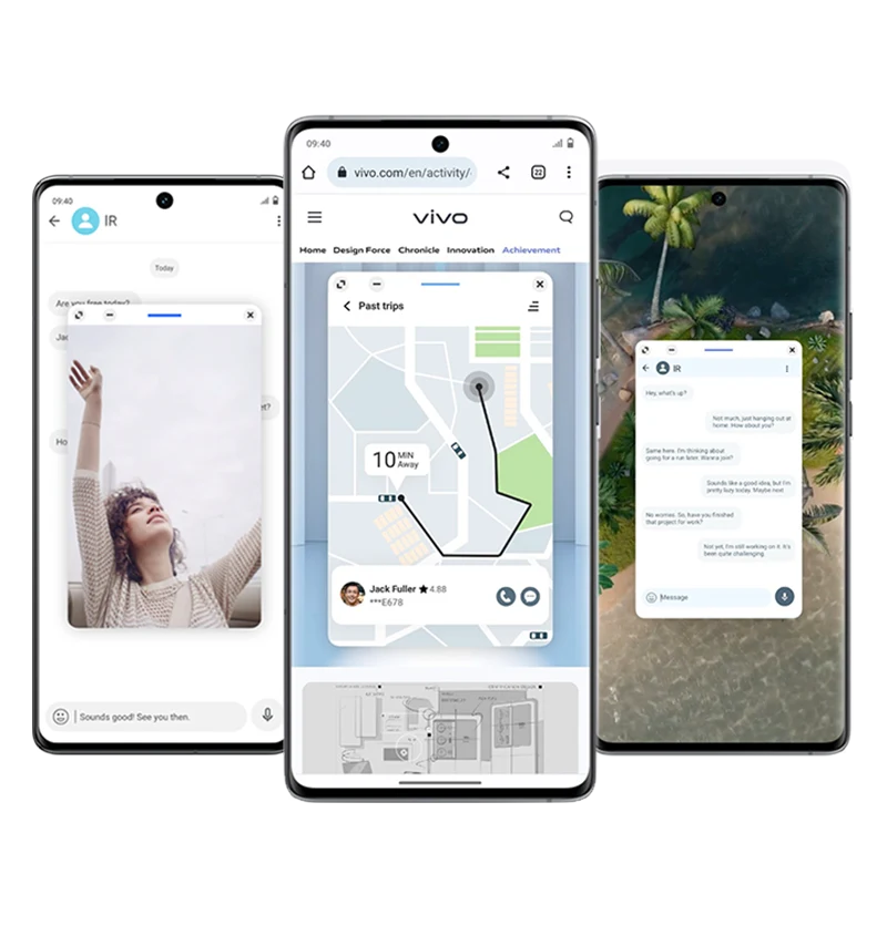 vivo V30 Lite with multitasking on one screen function