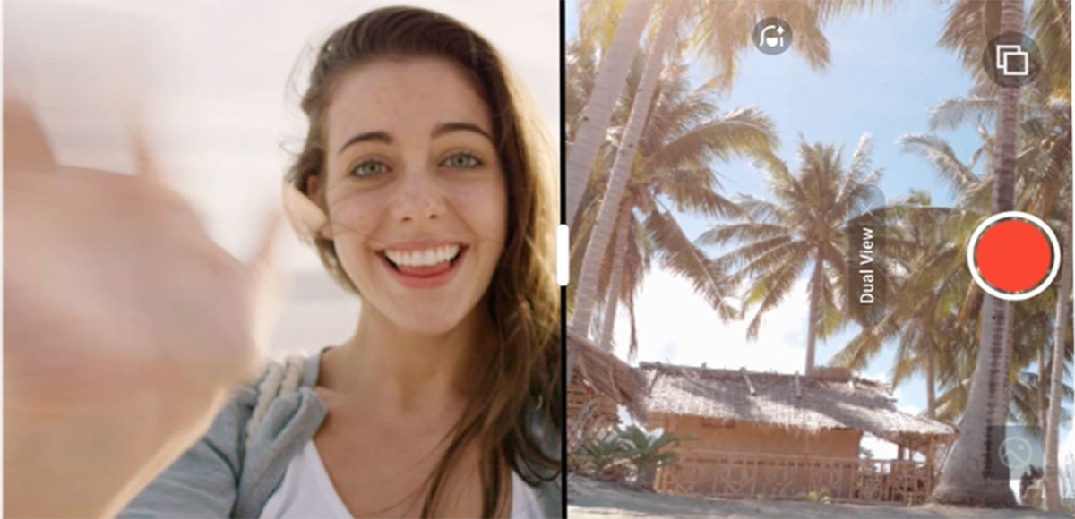 vivo V30 Lite avec vidéo double vue