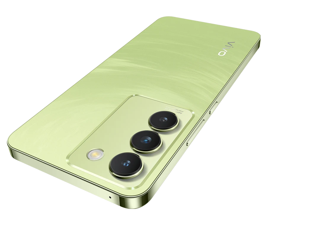 vivo V30 Lite en Vert brise avec design à couleurs changeantes