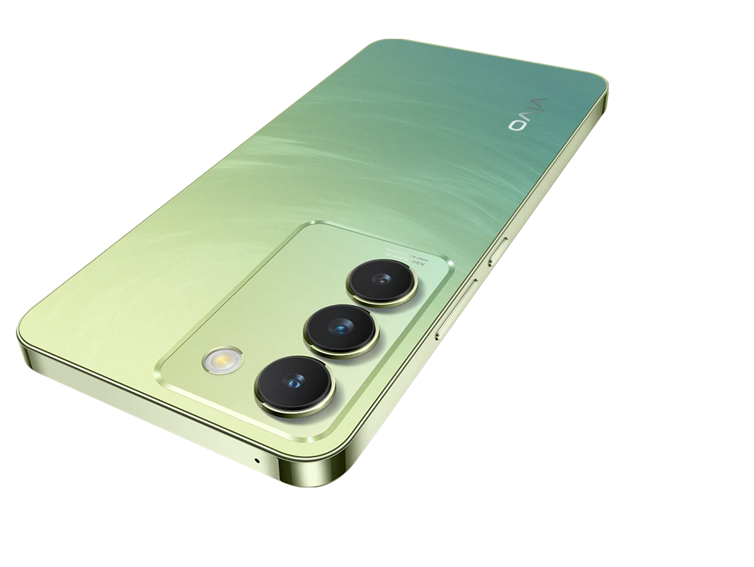 vivo V30 Lite en Vert brise avec design à couleurs changeantes