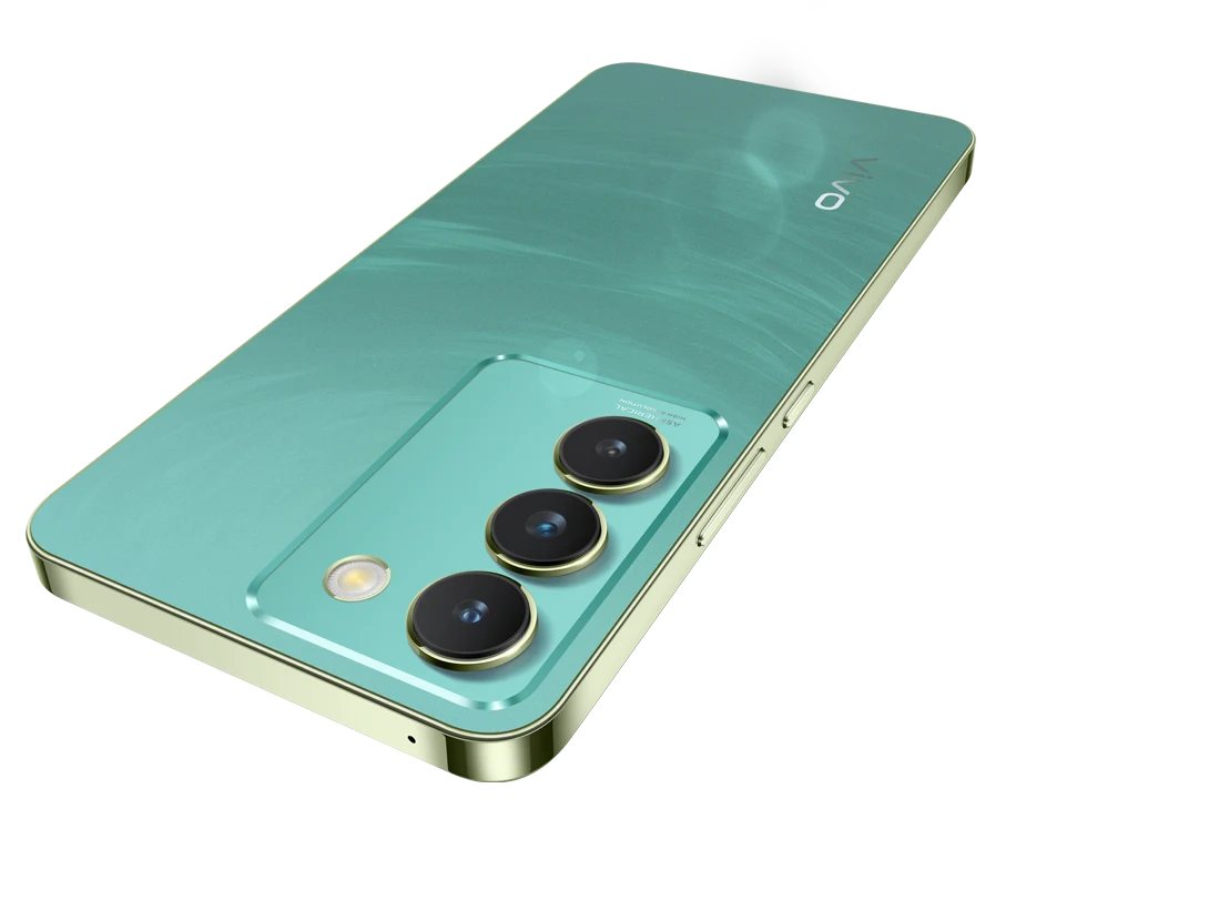 vivo V30 Lite en Vert brise avec design à couleurs changeantes