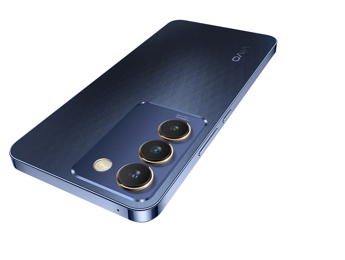 vivo V30 Lite en Noir cristal avec design à couleurs changeantes