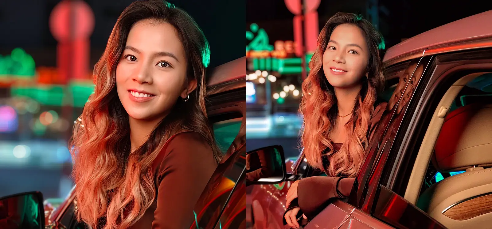 portraits by vivo V30 with distance-sensitive lighting