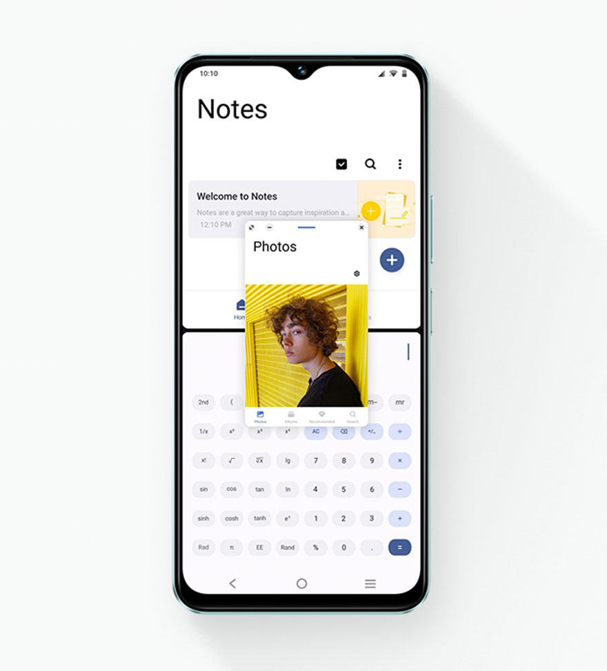 هاتف vivo Y18 مع وظيفة تقسيم الشاشة