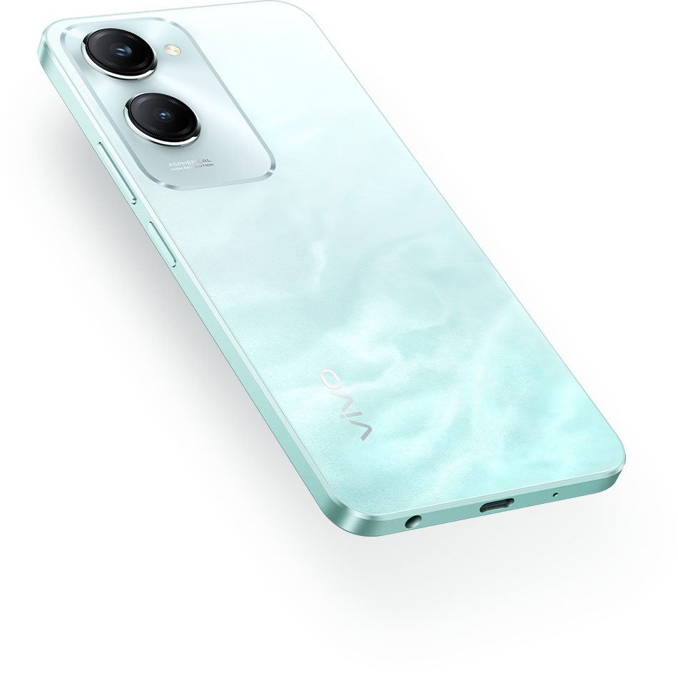 هاتف vivo Y18 باللون الأزرق المائي المتموّج