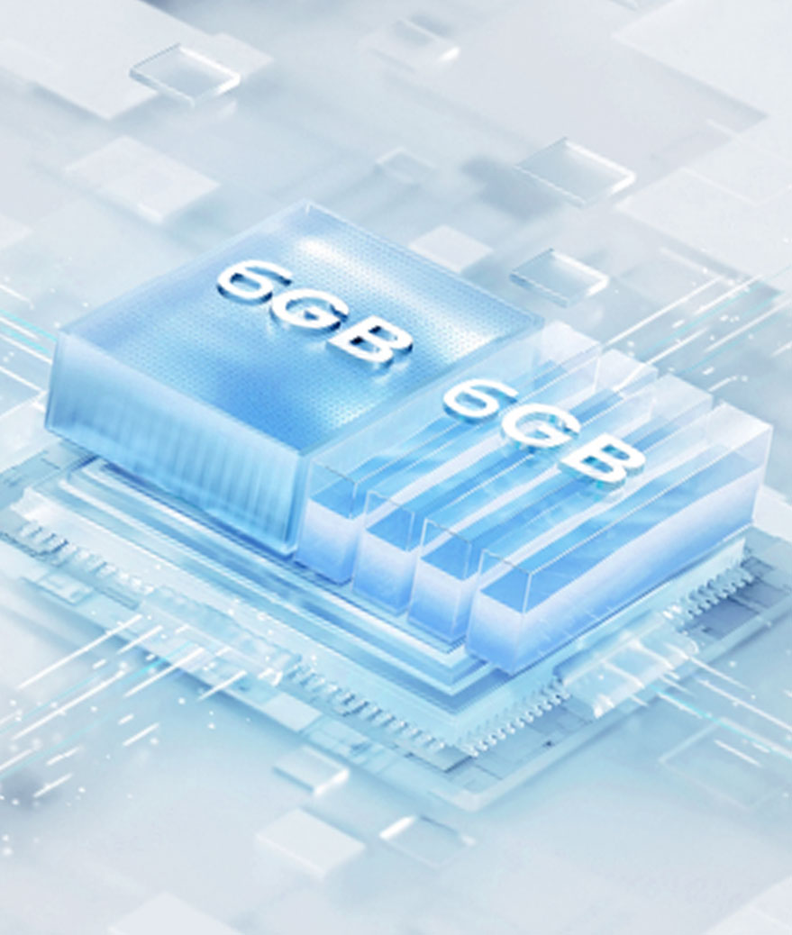 هاتف vivo Y18 مع ذاكرة وصول عشوائي موسعة سعة 6 جيجا بايت + سعة 6 جيجا بايت