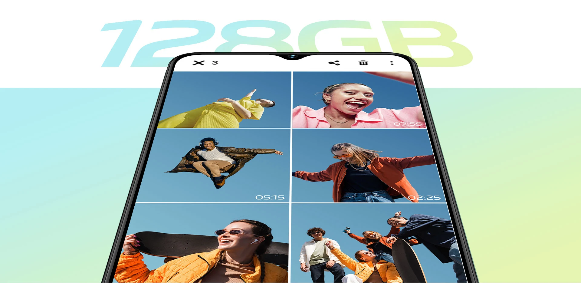 هاتف vivo Y18 مع ذاكرة للقراءة فقط سعة 128 جيجا بايت + سعة تخزين قابلة للتوسيع