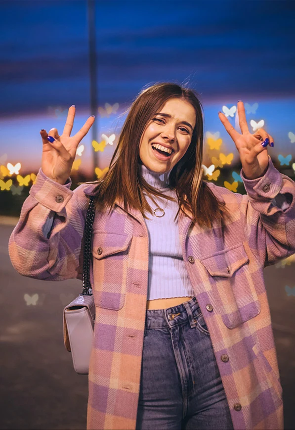 Portrait by vivo Y100 4G with Bokeh Flare Portrait filter butterfly