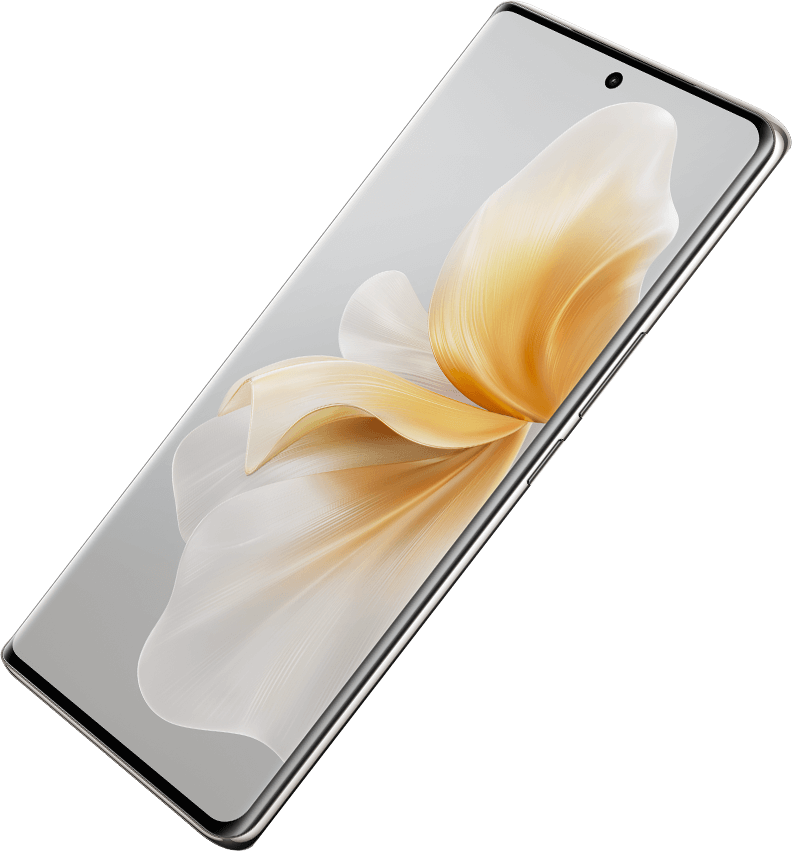 vivo V30e with 120Hz 3D curved screen in dreamy white