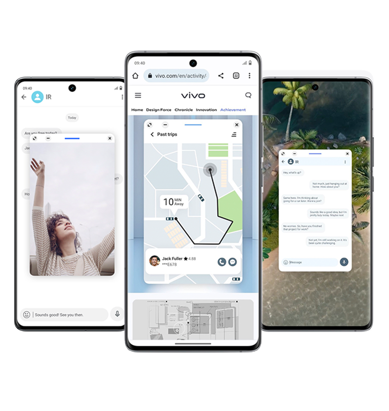 vivo V30 Lite 5G مع وظائف المهام المتعددة في نظام التشغيل Funtouch الإصدار 14