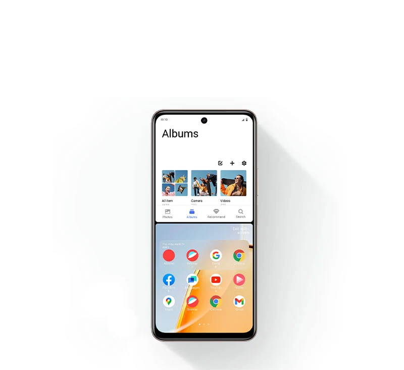 هاتف vivo Y28 مع وظيفة تقسيم الشاشة