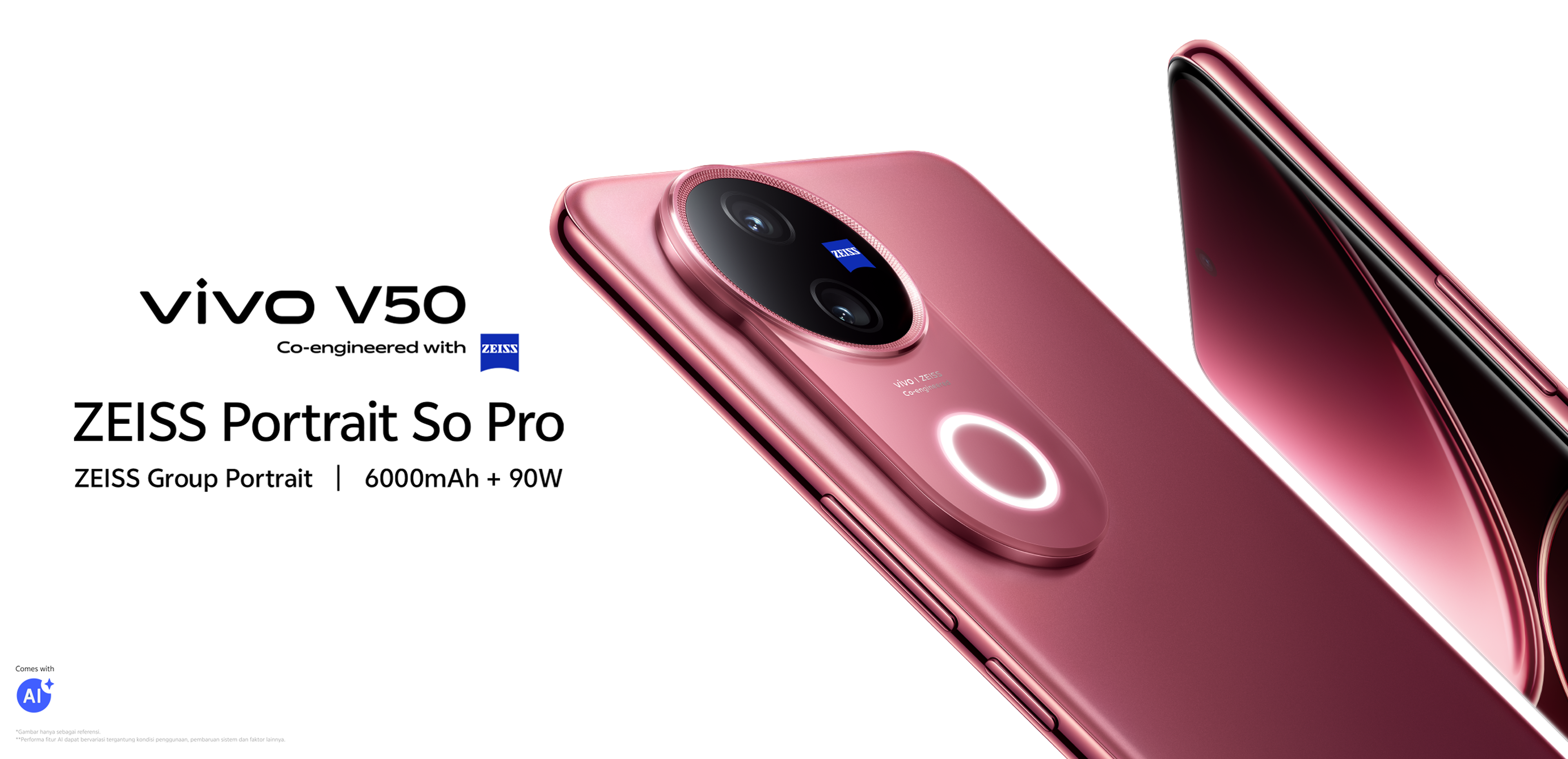 vivo V50 in Ancora Red