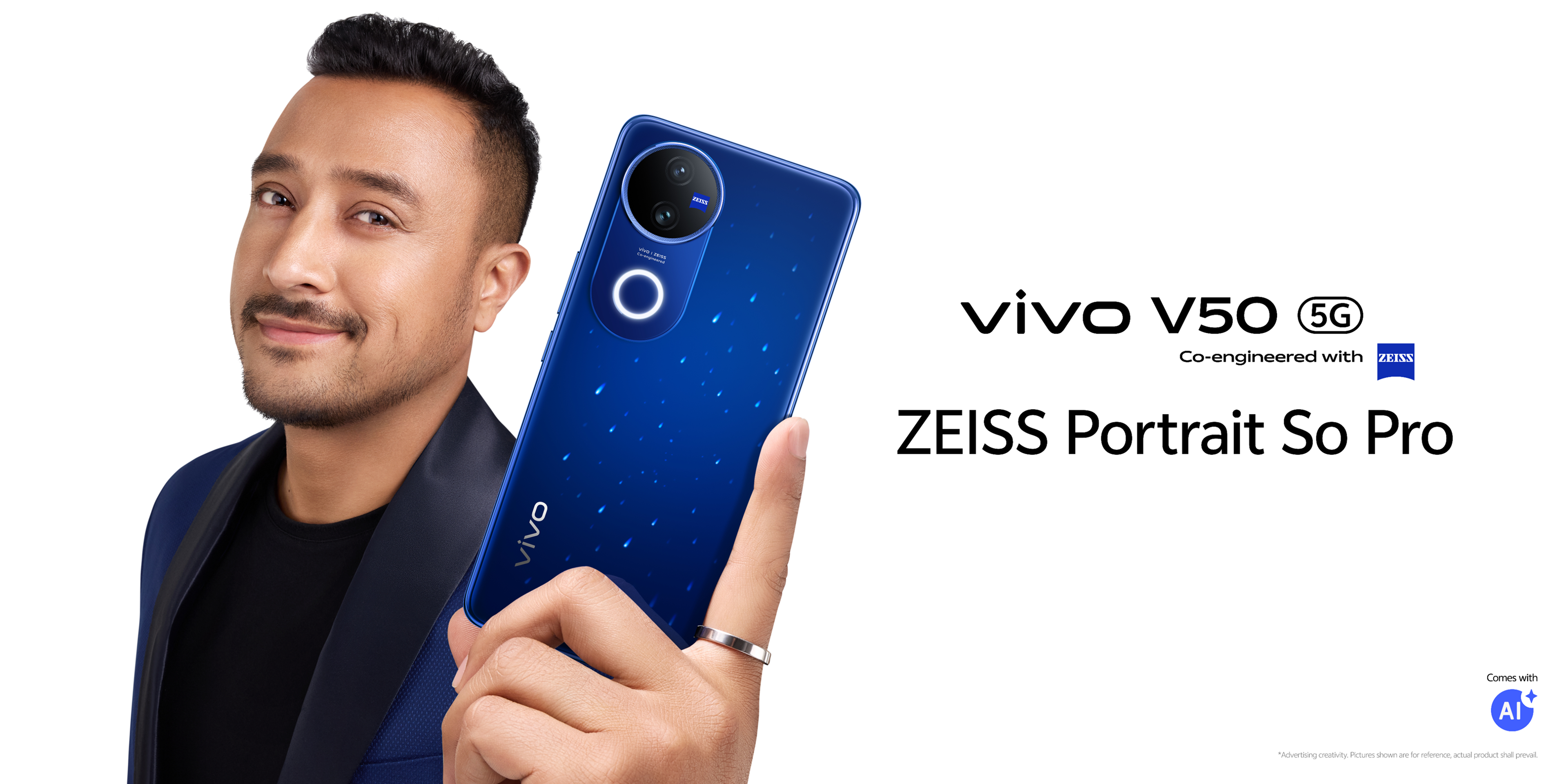 vivo V50 in Ancora Red