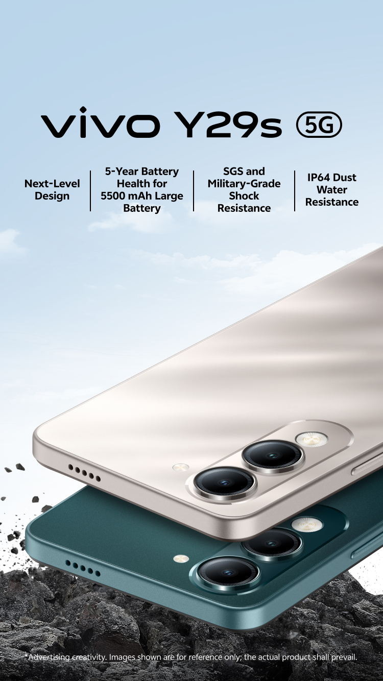 vivo Y29s 5G-5500mAh Battery, SGS Durability, IP64 | vivo Global