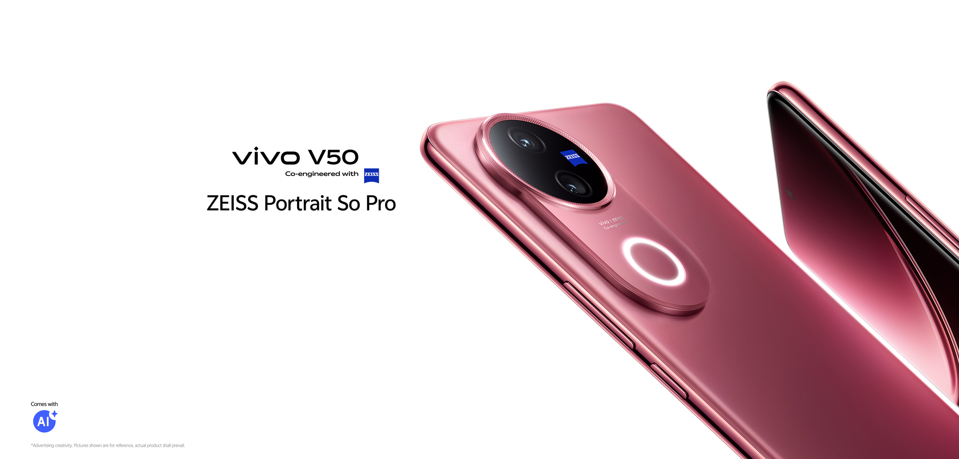 vivo V50 in Ancora Red