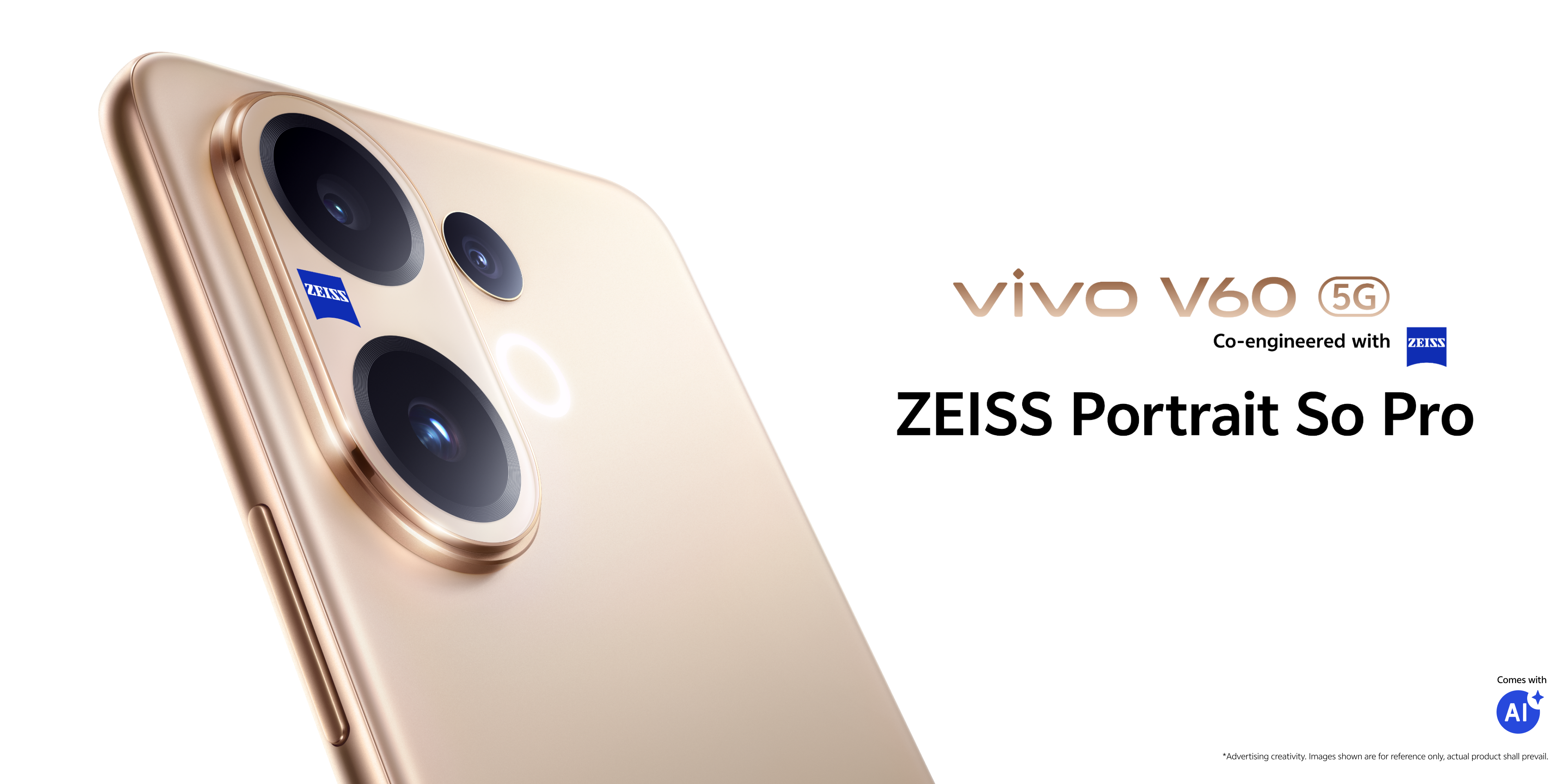 vivo V60 in Desert Gold