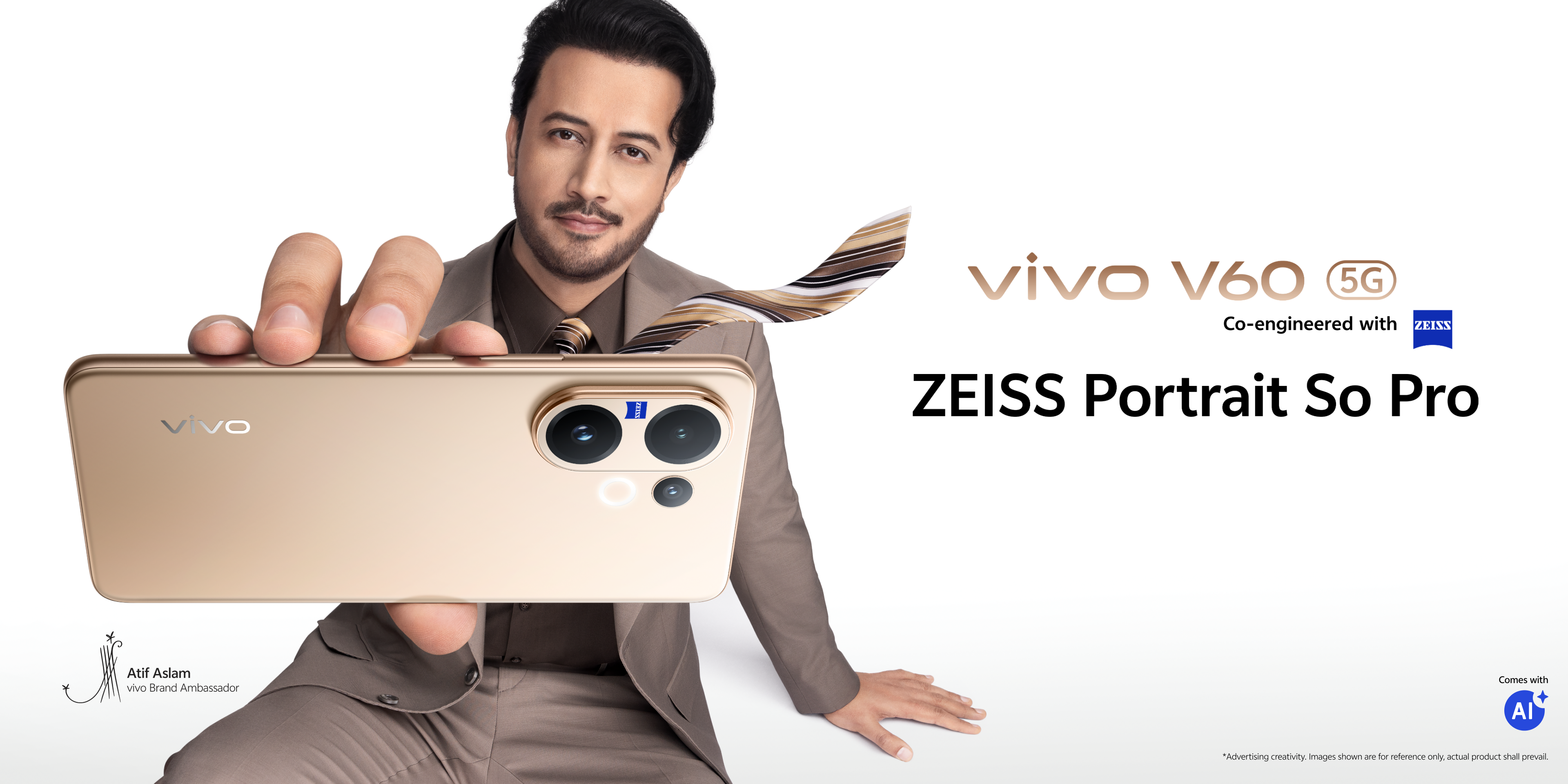 vivo V60 in Desert Gold