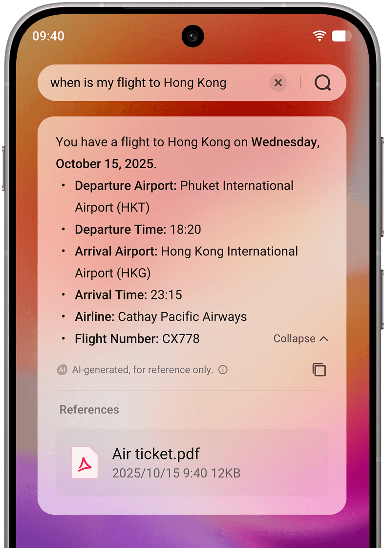 vivo X300 Pro with AI Search function
