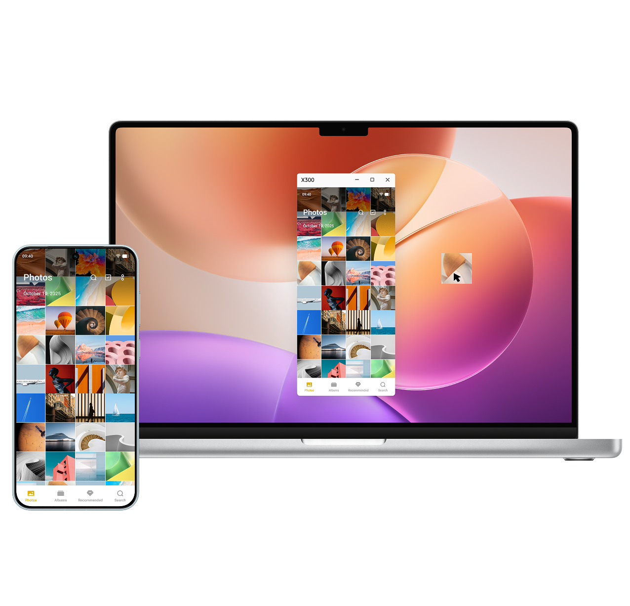 vivo X300 with Screen Mirroring function