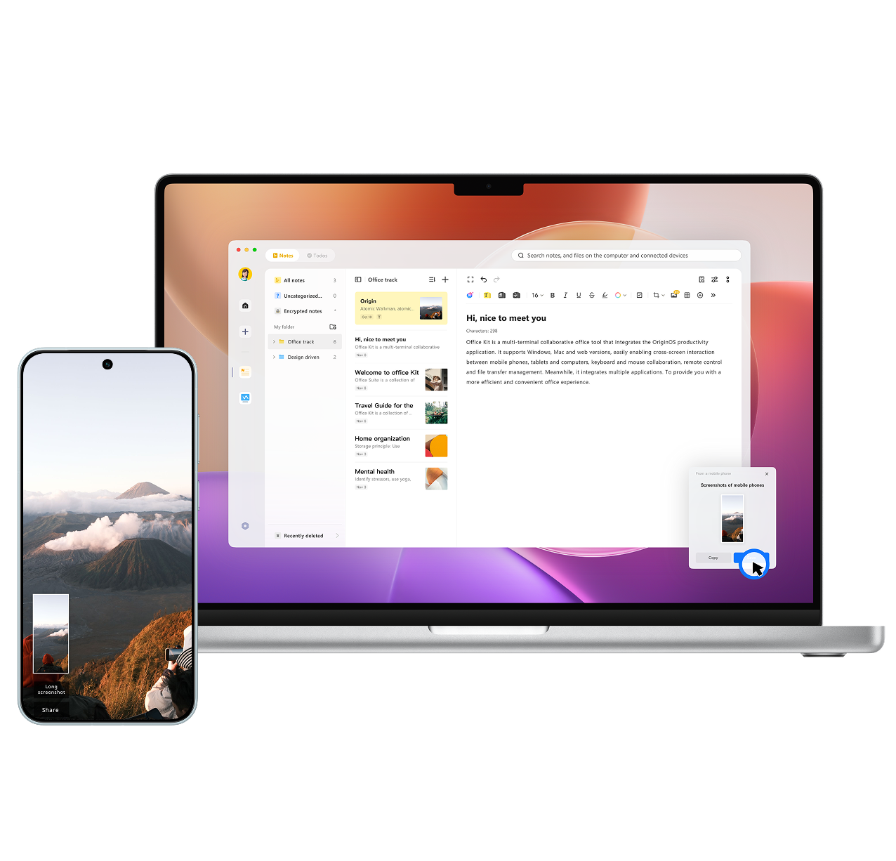 vivo X300 with Task Handoff function