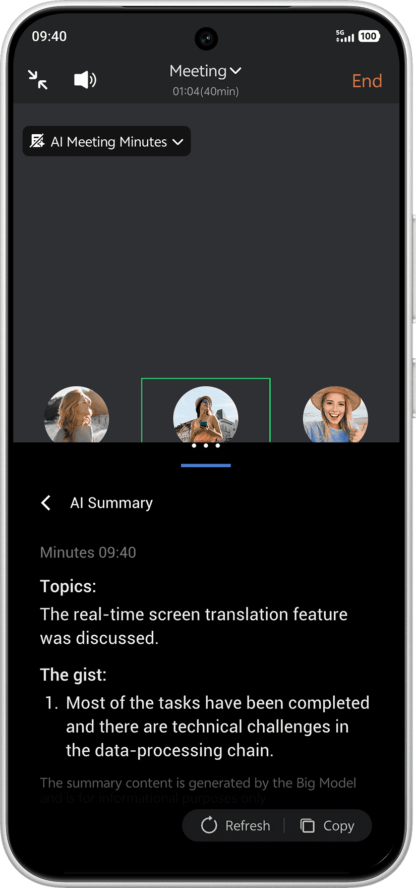 vivo Y500 with AI Captions feature